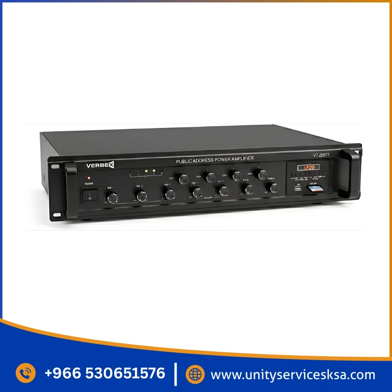 Verbex VT-200TF 200-Watt with Bluetooth, USB and 4 Zones Professional Amplifier for Masjid and Industry