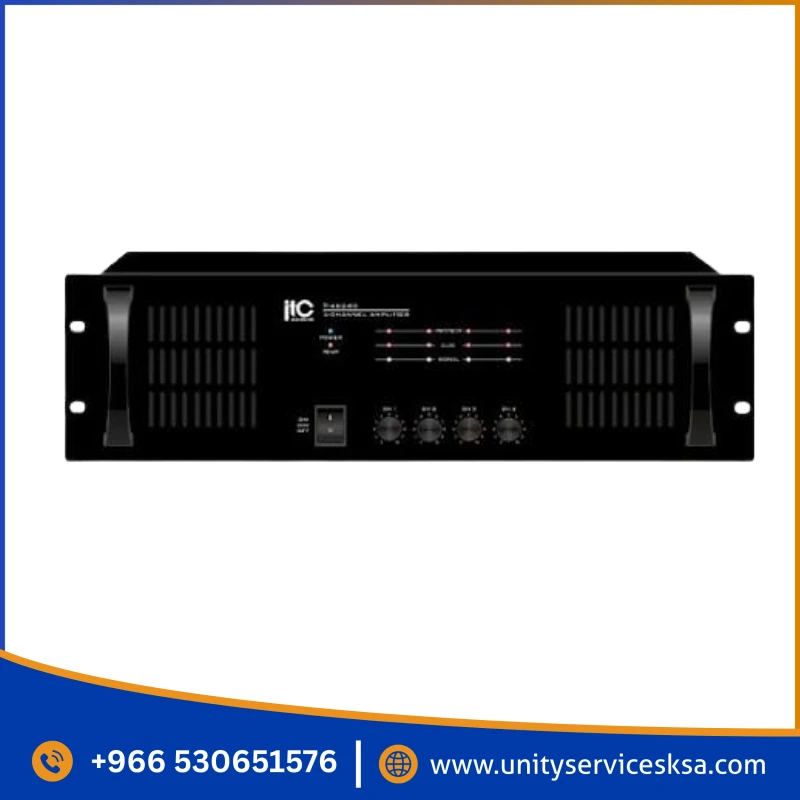 ITC T-4S240 RMS 4×240W Four Channel Power Amplifier, 100V/70V/4ohms