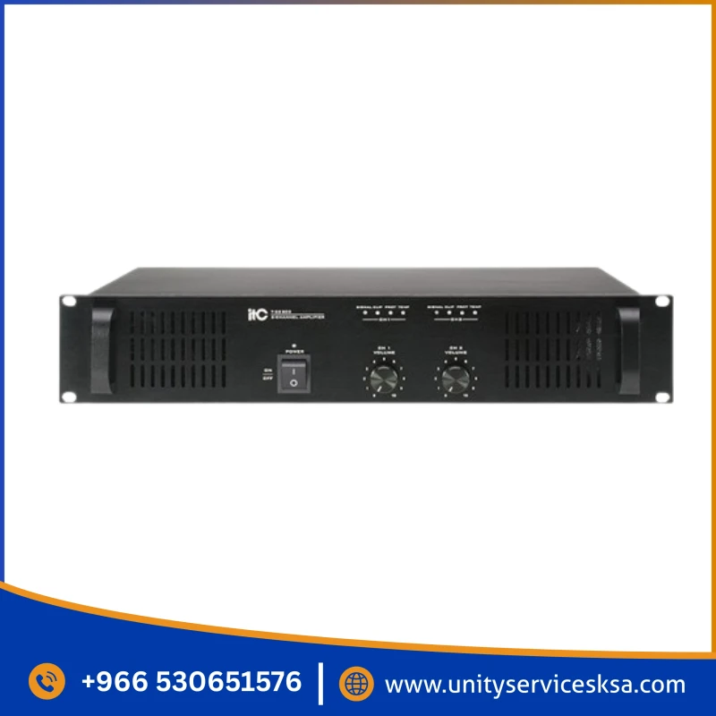 ITC T-2S500 RMS 2×500W Two Channel Power Amplifier, 100V/70V/4ohms