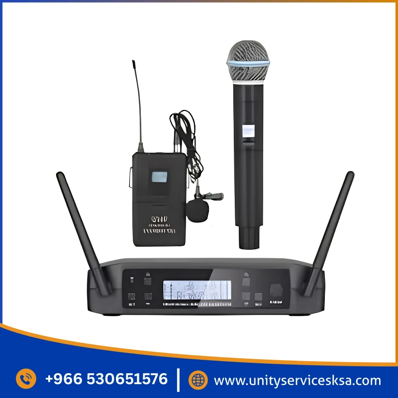 Verbex VT-GLXD4 UHF Wireless Mic Set | 1-Hand & 1-Tie