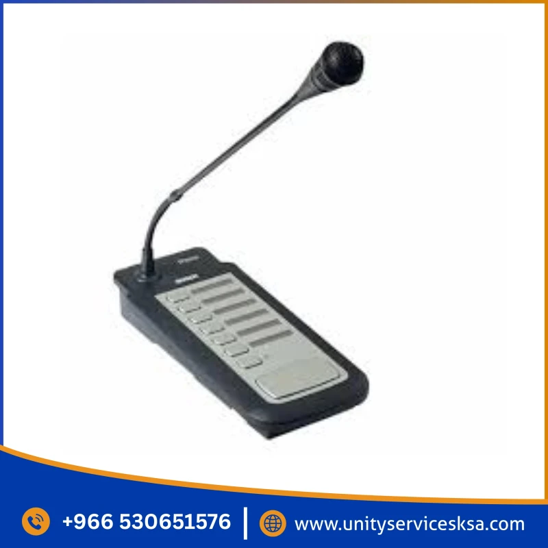 Bosch LBB1956/00, 50VA, Plena Voice Alarm Call Station Microphone, Charcoal with Silver