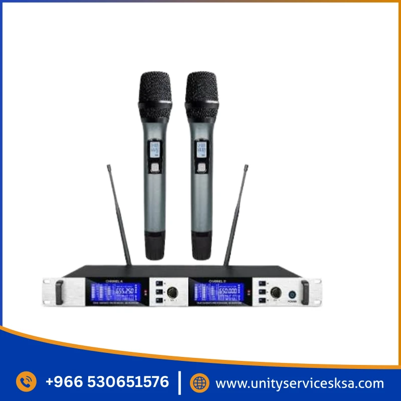 Verbex VT-KP86 UHF Wireless Combo Mic | Handheld & Tie-Clip Set