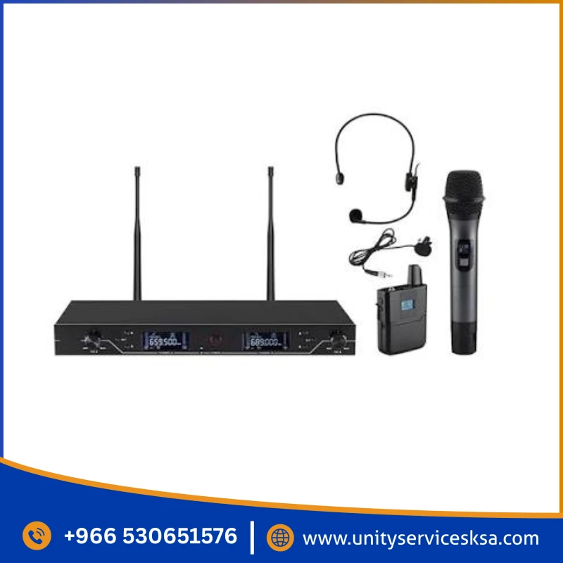 CMX WM-U200C UHF Dual Channel Wireless Microphone System