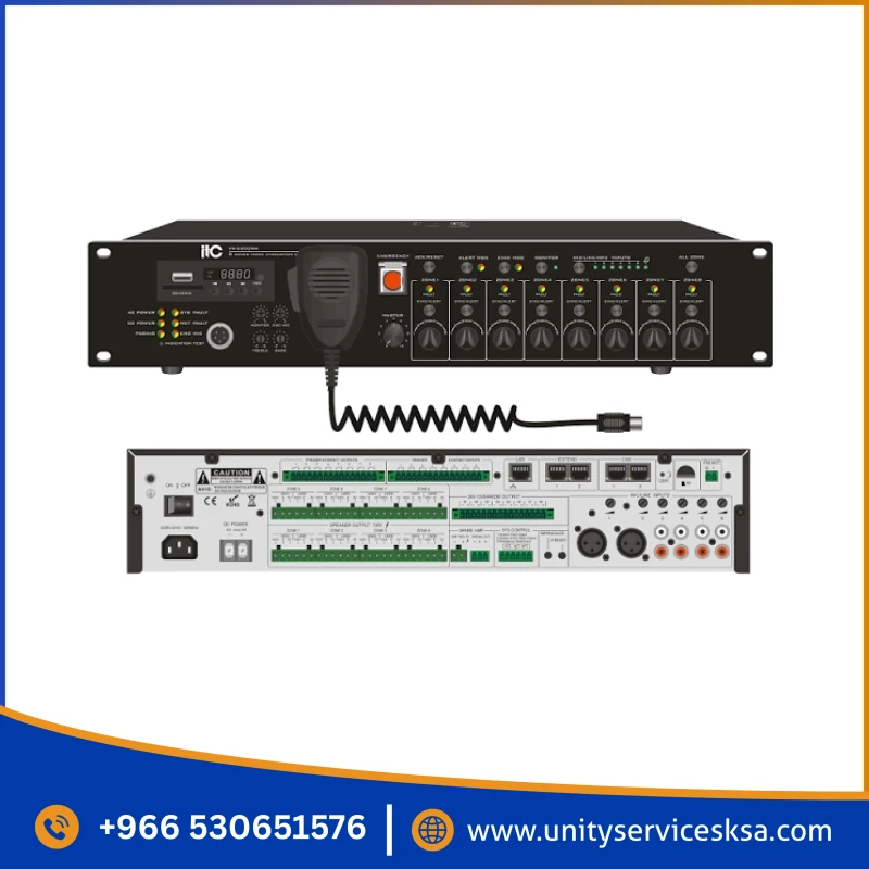 ITC VA-6200MA Voice Alarm Evacuation System Controller, 500W, can support 8 zones