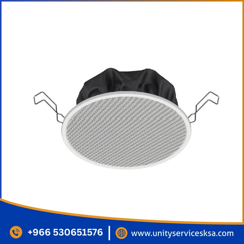 TOA PC-1860EN 5-Inch Ceiling Mount Speaker – 6W 100V Line – All-Metallic Fire-Rated PA Speaker