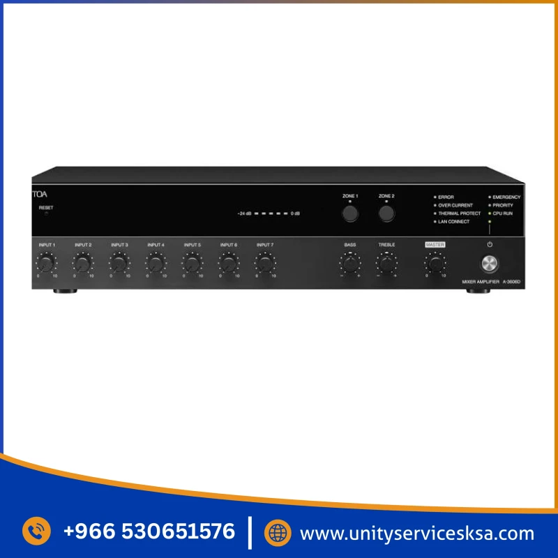 TOA A-3606D Digital Mixer Amplifier | 60W, Emergency Alerts