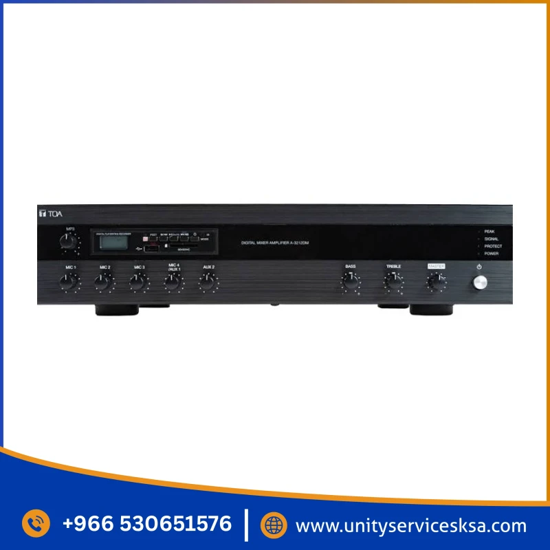 TOA A-3248DM 480W Digital Power Amplifier - Integrated USB/Bluetooth Player for Factories, Malls, and Large Venues