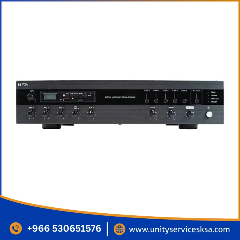 TOA A-3212DMZ 120W Digital Mixer Amplifier – 2-Zone Selection with MP3