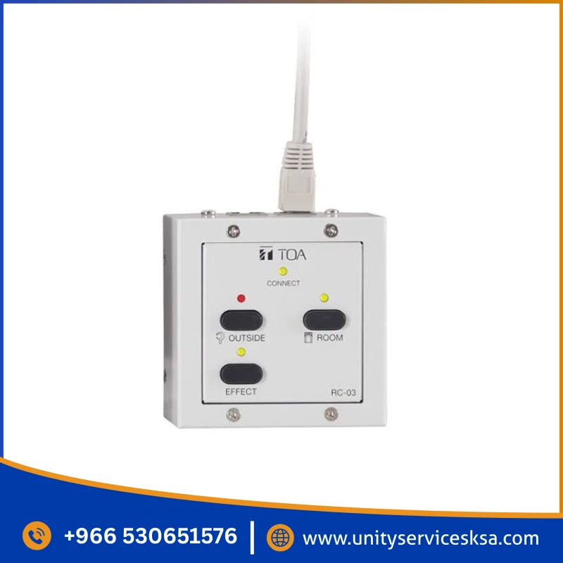 TOA RC-03 Remote Control Wall Plate – External Volume & DSP Effects Selector for TOA Digital Mixer Amplifiers