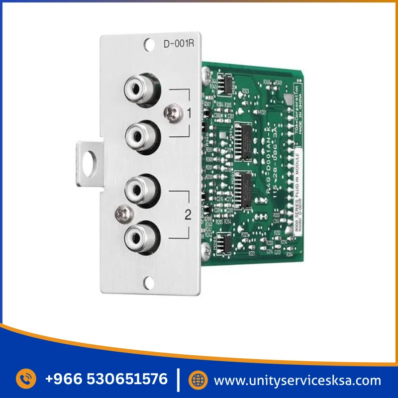 TOA D-001R Dual Line Input Module with DSP – 2-Channel RCA Expansion for Digital Mixer Mainframes