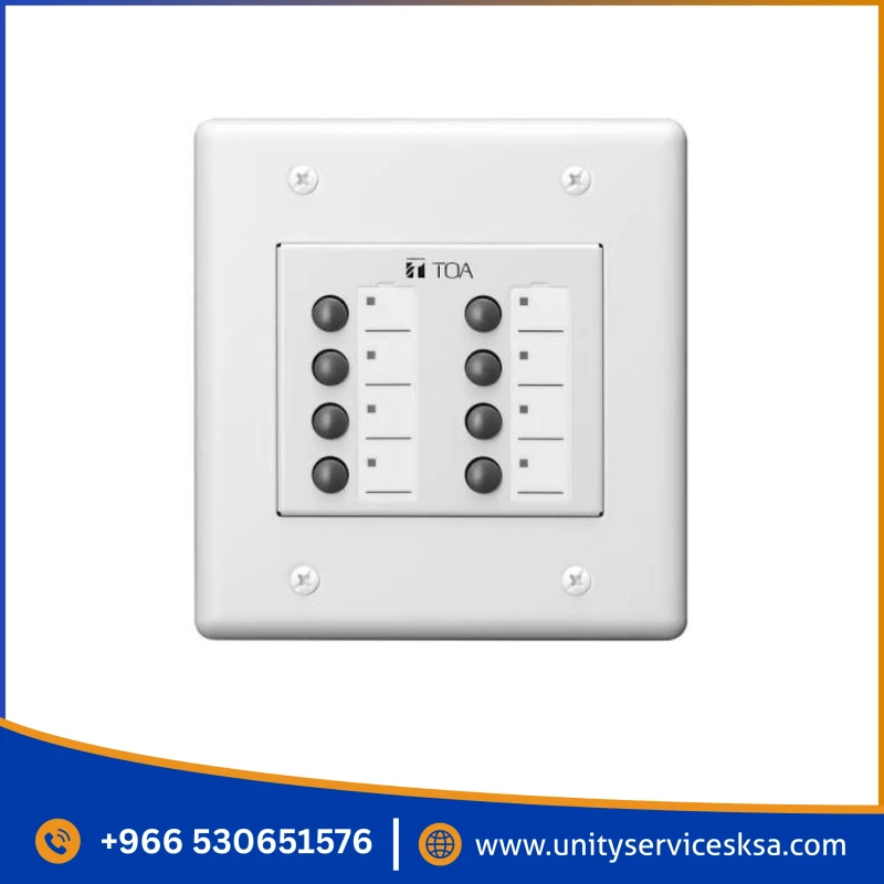 TOA ZM-9013 Remote Control Panel – 8-Button Programmable Wall Controller