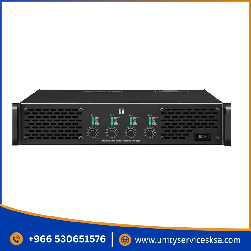 TOA DA-1000F 4-Channel Digital Power Amplifier – 4000W High-Power PA System Amp (100V Line/8Ω)