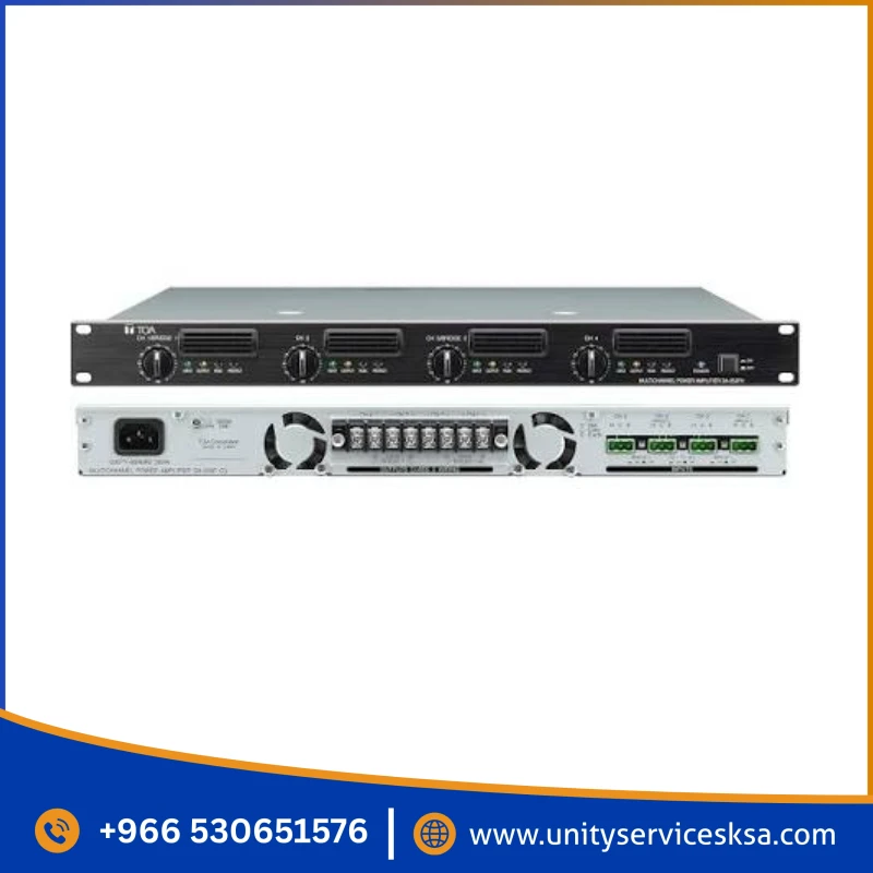 TOA DA-250FH 4-Channel Digital Power Amplifier -1000W (4 x 250W) 70V/100V High-Impedance PA Amp