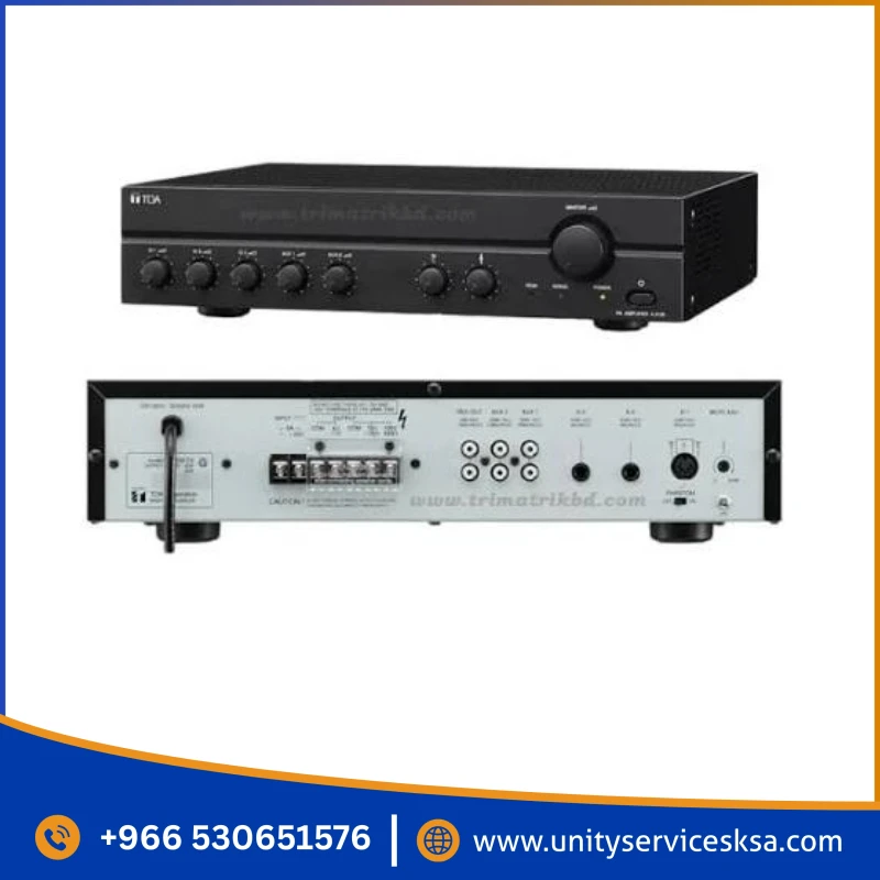 TOA A-2120 Mixer Power Amplifier – 120W 100V Line Public Address Amp for Large Scale Audio