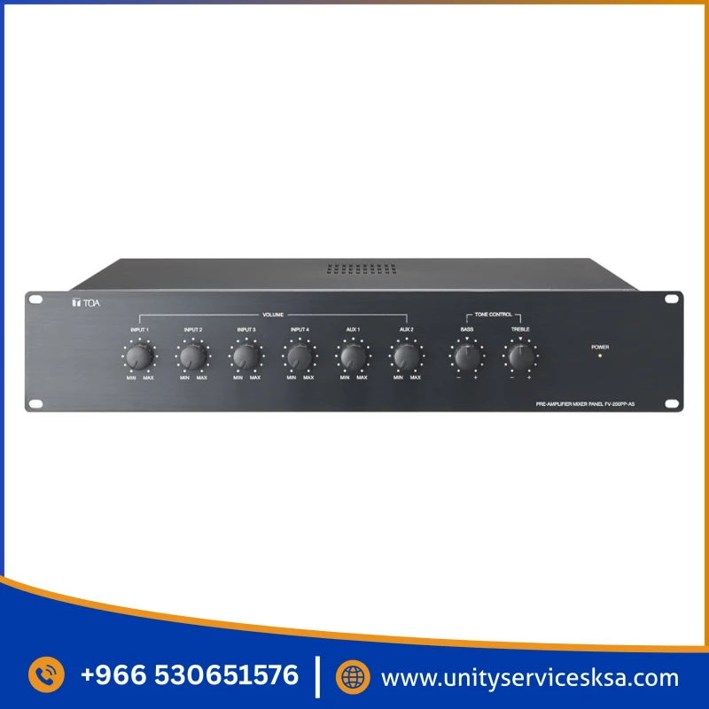 TOA FV-200PP Pre-Amplifier Mixer – Multi-Channel Audio Matrix for FV-200 Public Address Systems