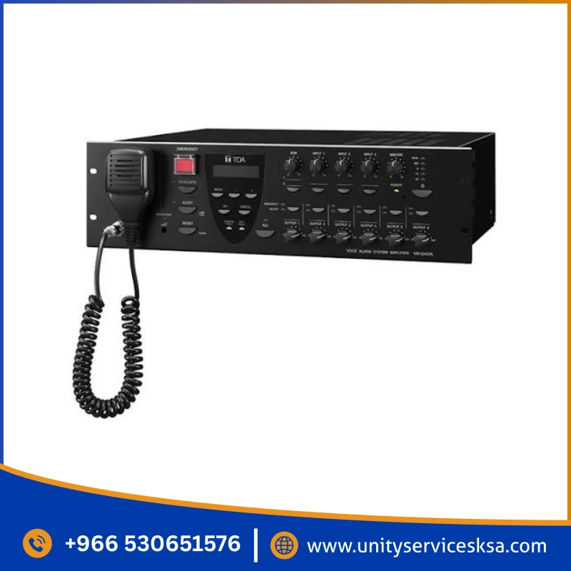 TOA VM-3360VA Digital VA Controller – 360W Rated Output – Fully Monitored 6-Channel Voice Alarm System