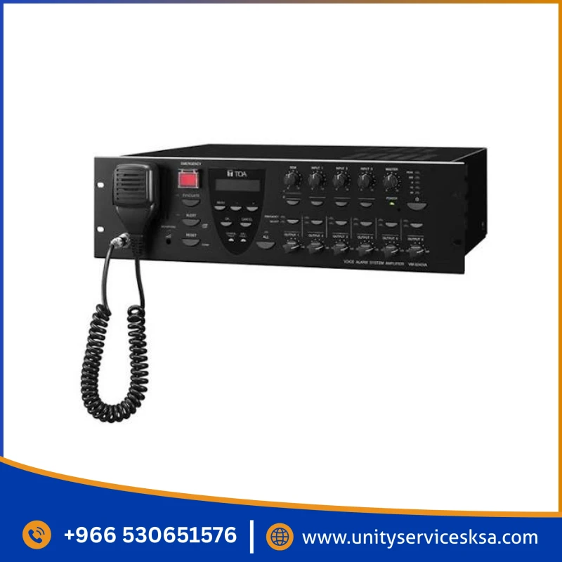 TOA VM-3240VA 240W Voice Alarm System Amplifier – 6-Zone EN54-16 Certified Emergency PA Controller