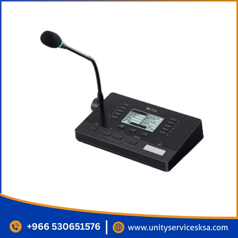 TOA RM-500 Remote Microphone Station – LCD Display & 80-Zone Programmable Paging