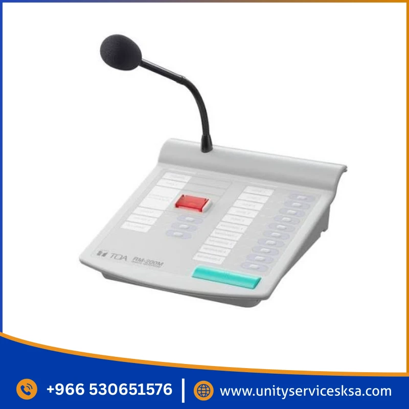 TOA RM-300MF Fireman's Mic – Professional Voice Alarm Interface – Dedicated Emergency Key & Zone Expansion